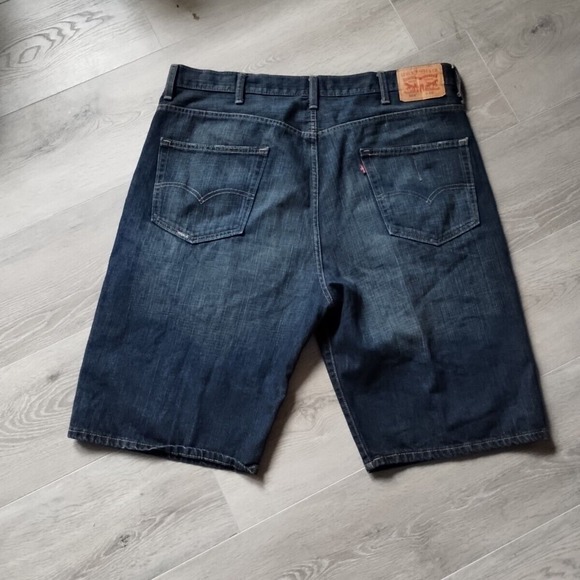 Levi's Dark Blue Flat Front Men's Shorts - Picture 8 of 13